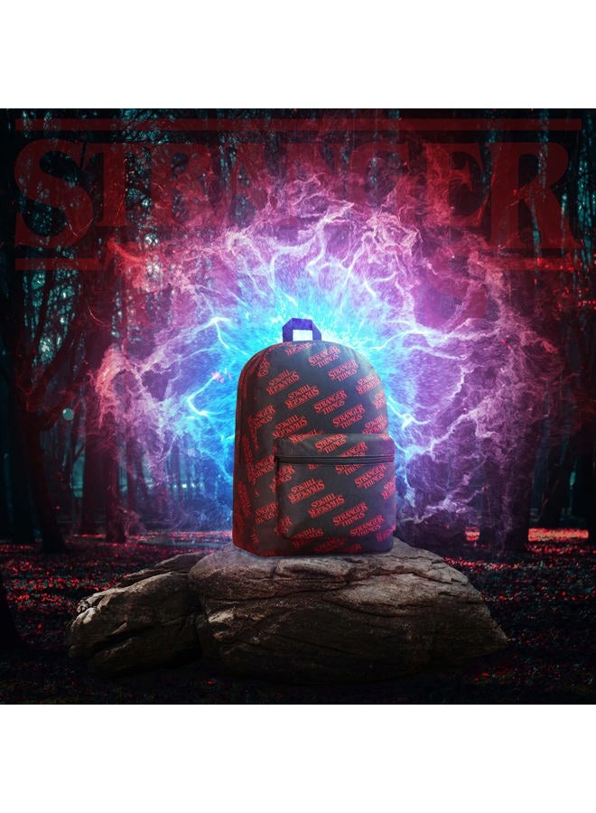 Stranger Things Backpack Kids - Black School Bag Girls Boys Rucksack Sports - Teens School Backpack with Adjustable Straps Official Series Merchandise Gifts - Image 3