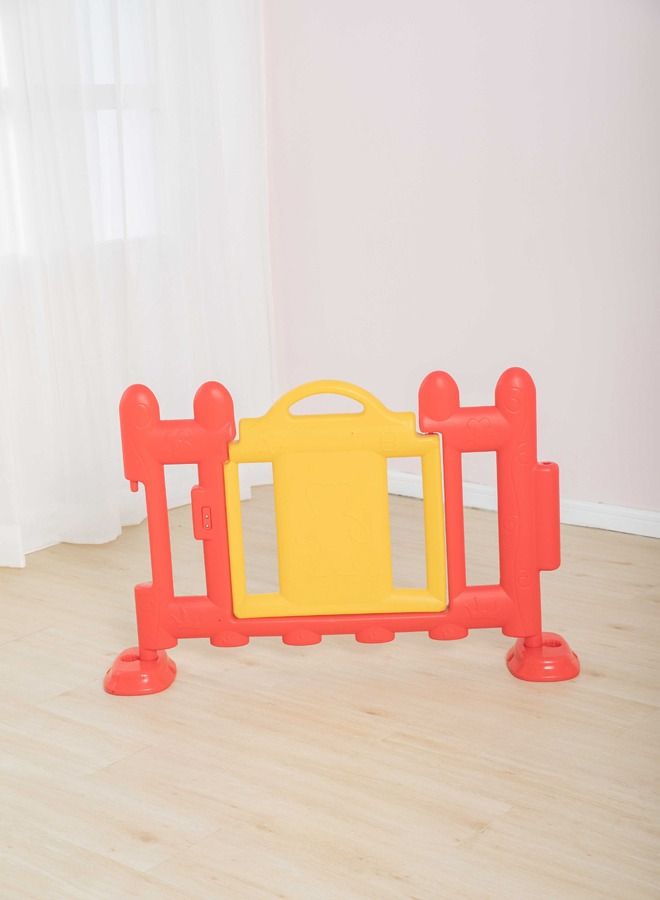 JSAITOYS 1-Piece Toddler Colorful Plastic Fence Door With Gate Baby Play Area For Safety - Image 1