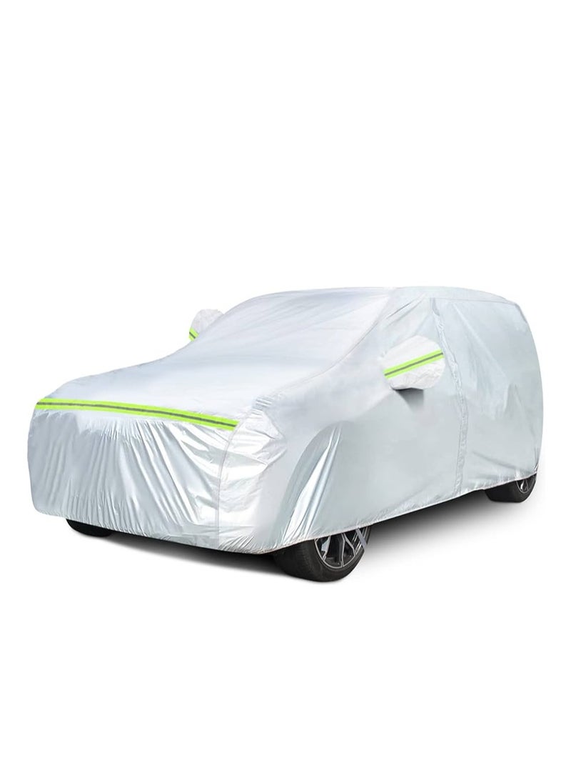 Generic - Waterproof Car Cover with Reflectors, Double Layer, Universal Fit for SUVs and Sedans (Length 222 x Width 77 x Height 59 inches), MT Best Buy, Durable Protection, Size LC - Image 1
