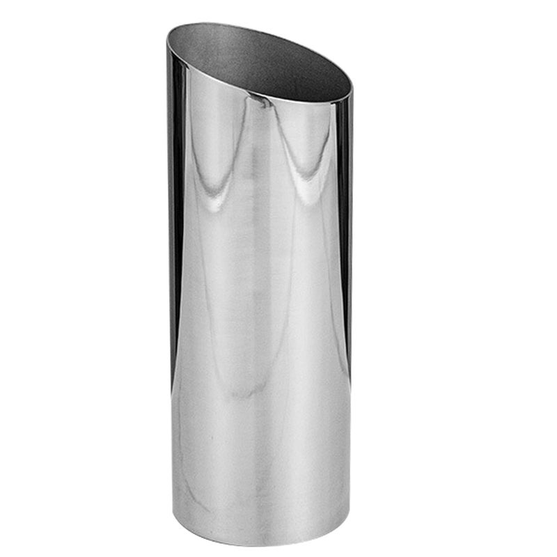 Vase: Modern Stainless Steel Cylinder Vase With Slanted Mouth Small Metal Flower Holder For Tabletop Floral Arrangements Hydroponic Plants - Image 4