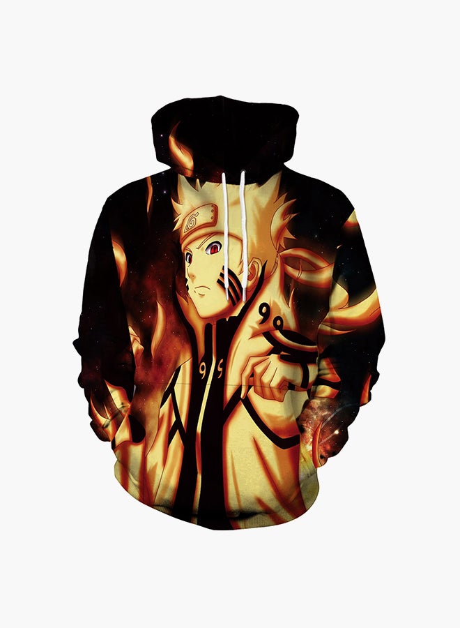 هودي بأكمام طويلة وطبعة ثلاثية الأبعاد متعدد الألوان - Image 1