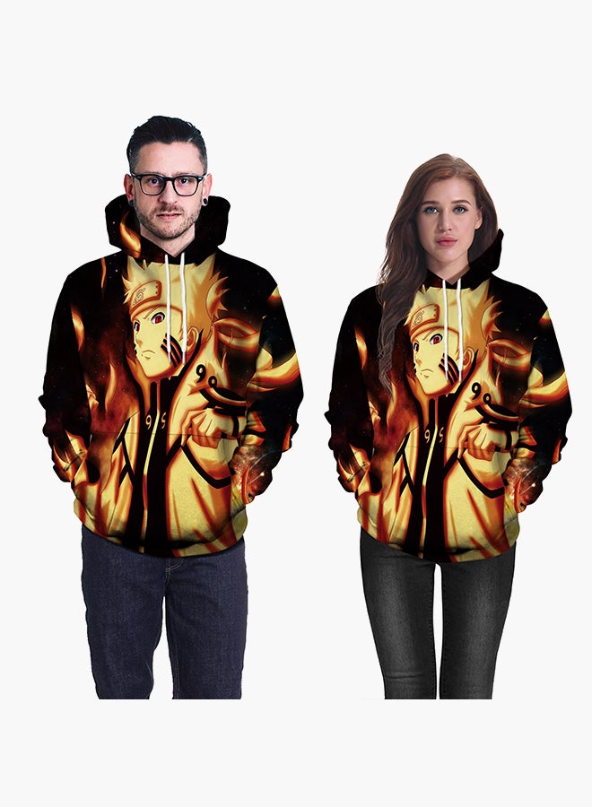 هودي بأكمام طويلة وطبعة ثلاثية الأبعاد متعدد الألوان - Image 3