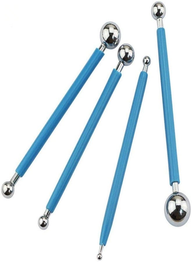 Evwoge 4pcs Ball Repairing Stick Embossing Stylus Modelling Dotting Sculpting Tools Double Ended Cake Decoration Tools, Ball Caulking Finisher Ceramic Tile Glue Gap Scraping Tool - Image 2