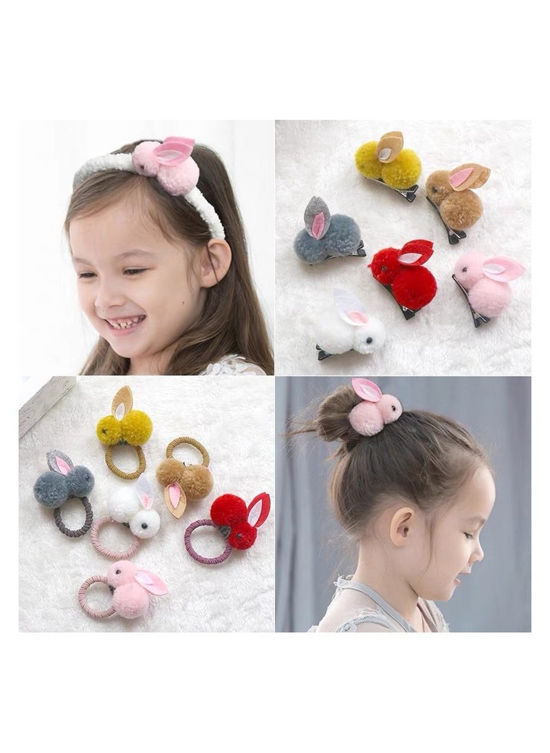 Goolsky Hair Ties Girls Hair Accessories, Baby Hair rabbit Cute Hair Ties Mini Hair Clips Little girls Hair Accessories for Thick Hair  - Image 3