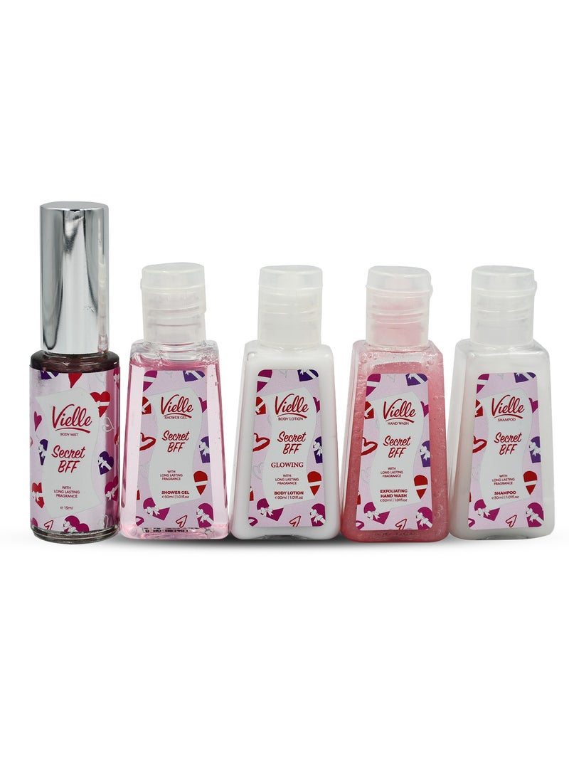 Vielle Secret BFF Personal Kit Long Lasting Fragrance + Shower Jel + Body Lotion + Hand Wash + Shampoo  - Image 3