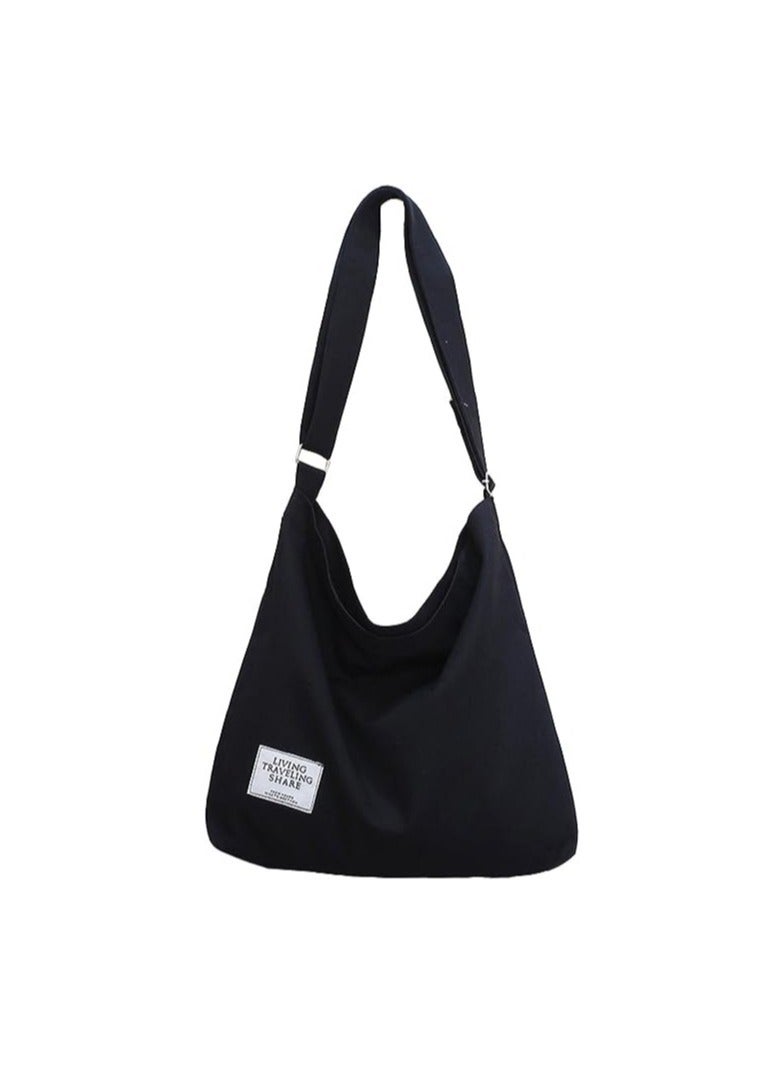 NXT Women's Retro Large Size Canvas Shoulder Bag Hobo Crossbody Handbag Casual Tote - Image 1