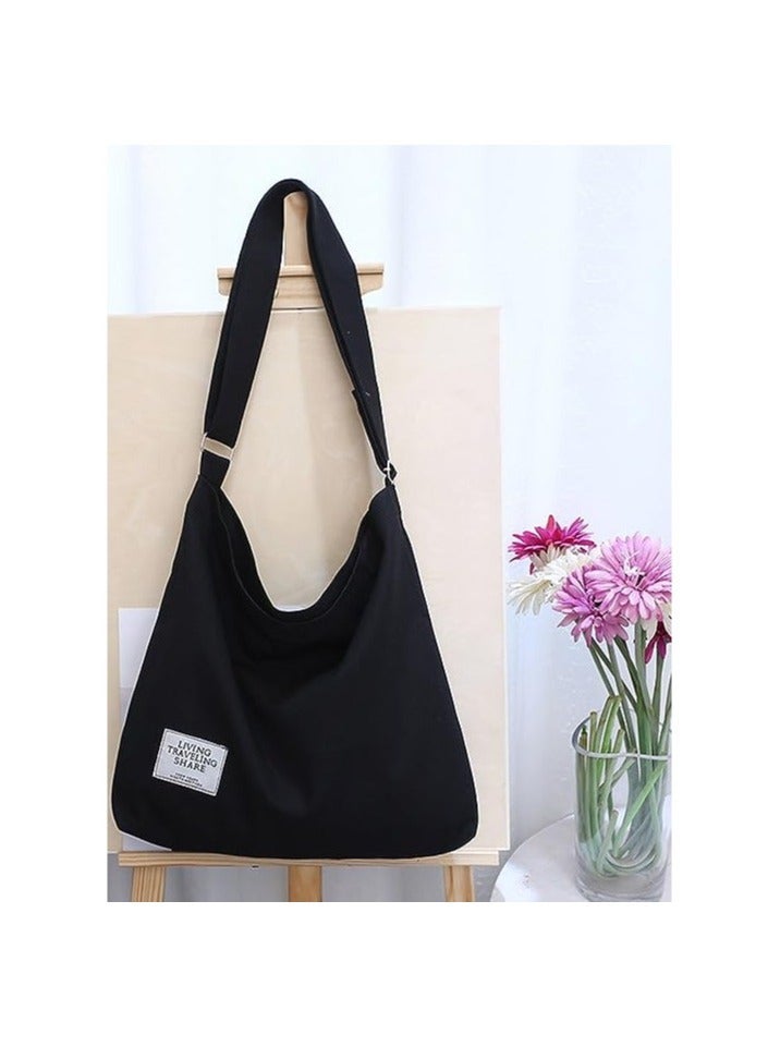 NXT Women's Retro Large Size Canvas Shoulder Bag Hobo Crossbody Handbag Casual Tote - Image 2