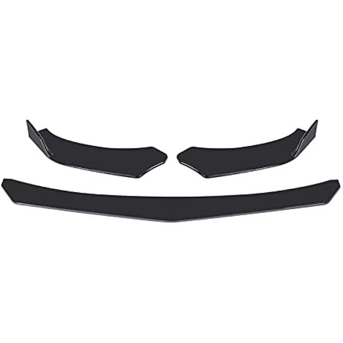 Domary 4 Pieces Car Front Bumper Lip Body Kit Spoiler Splitter ABS Bumper Canard Lip Splitter Universal - Image 1