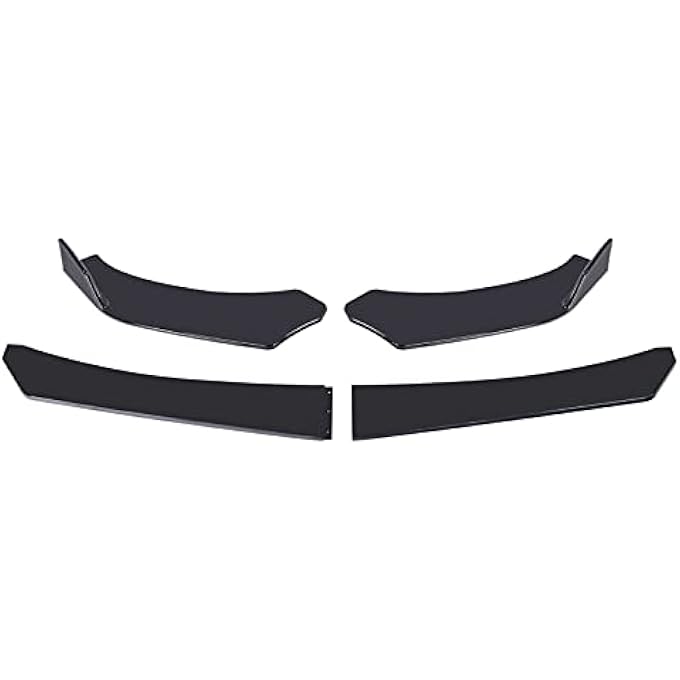 Domary 4 Pieces Car Front Bumper Lip Body Kit Spoiler Splitter ABS Bumper Canard Lip Splitter Universal - Image 4
