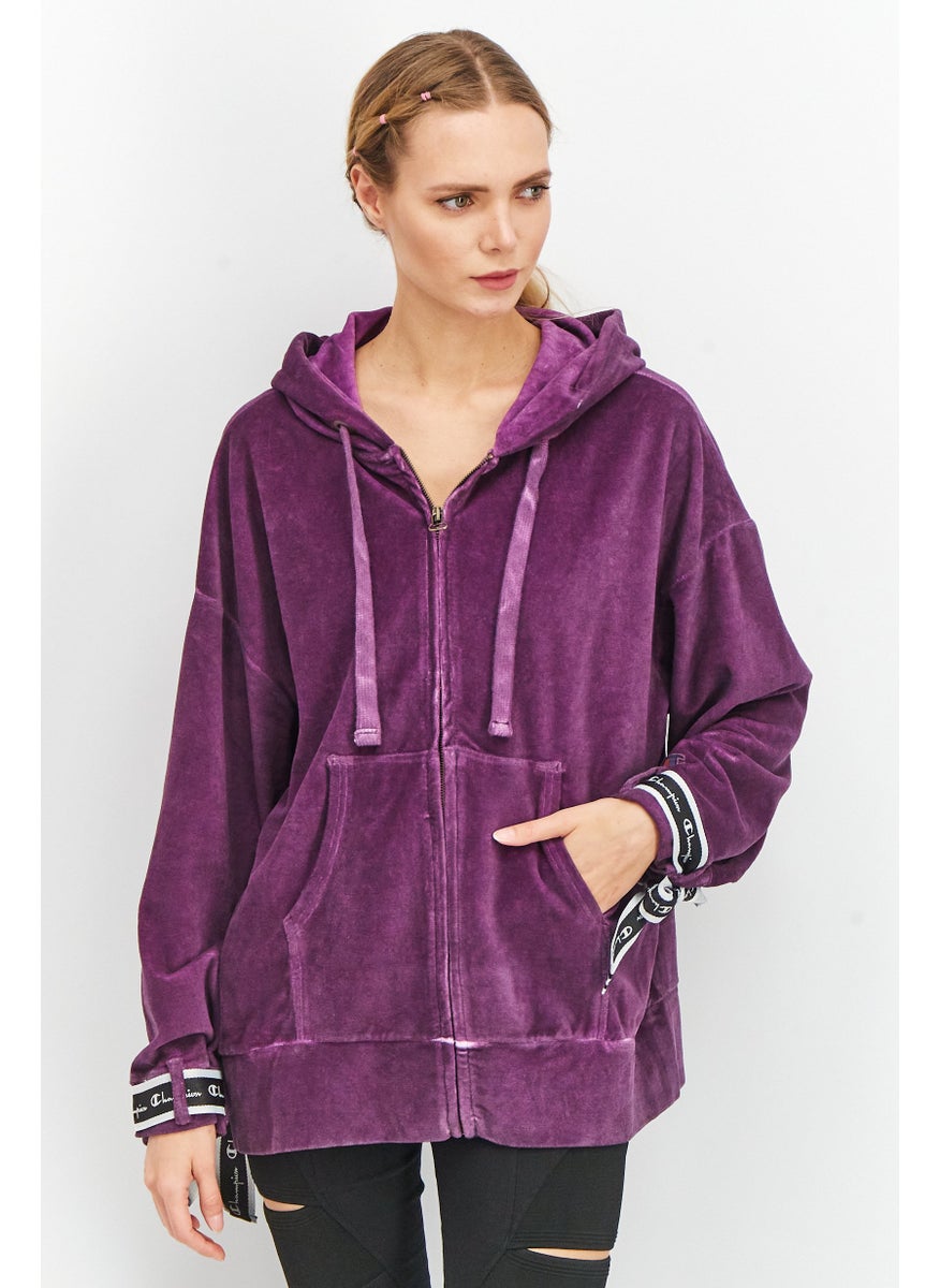 Champion - Women Sportswear Fit Long Sleeve Hoodies, Violet - Image 1