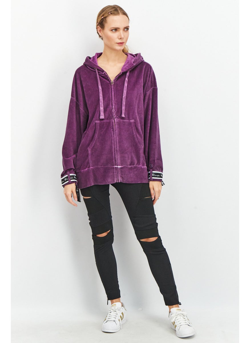 Champion - Women Sportswear Fit Long Sleeve Hoodies, Violet - Image 1