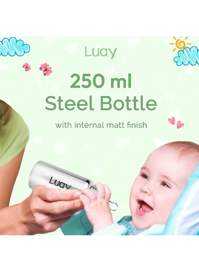 LUAY Premium Gift Box Set with The Baby Onesie, Baby Feeding Bottle, Baby Bib and Teddy Bear Best Hamper for Babies (9-12 M)  - Image 5