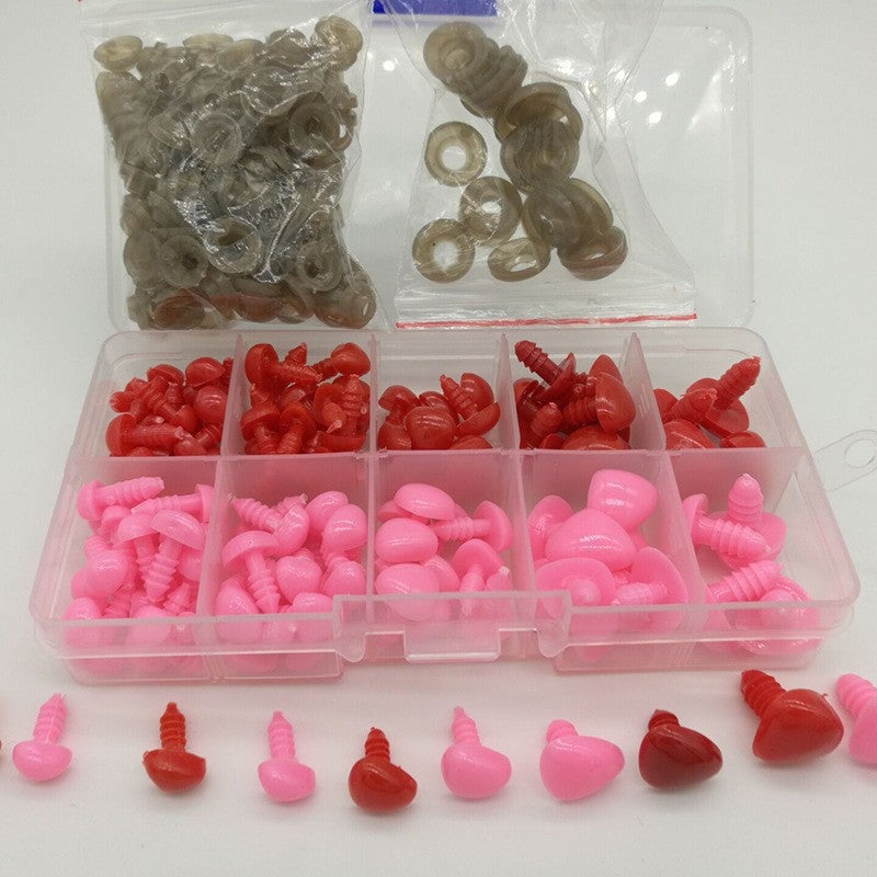 Craft Toy Accessories Doll Toy Doll Teddy Bear Eyes Nose Boxed Triangular Light Nose Diy Accessories - Image 1