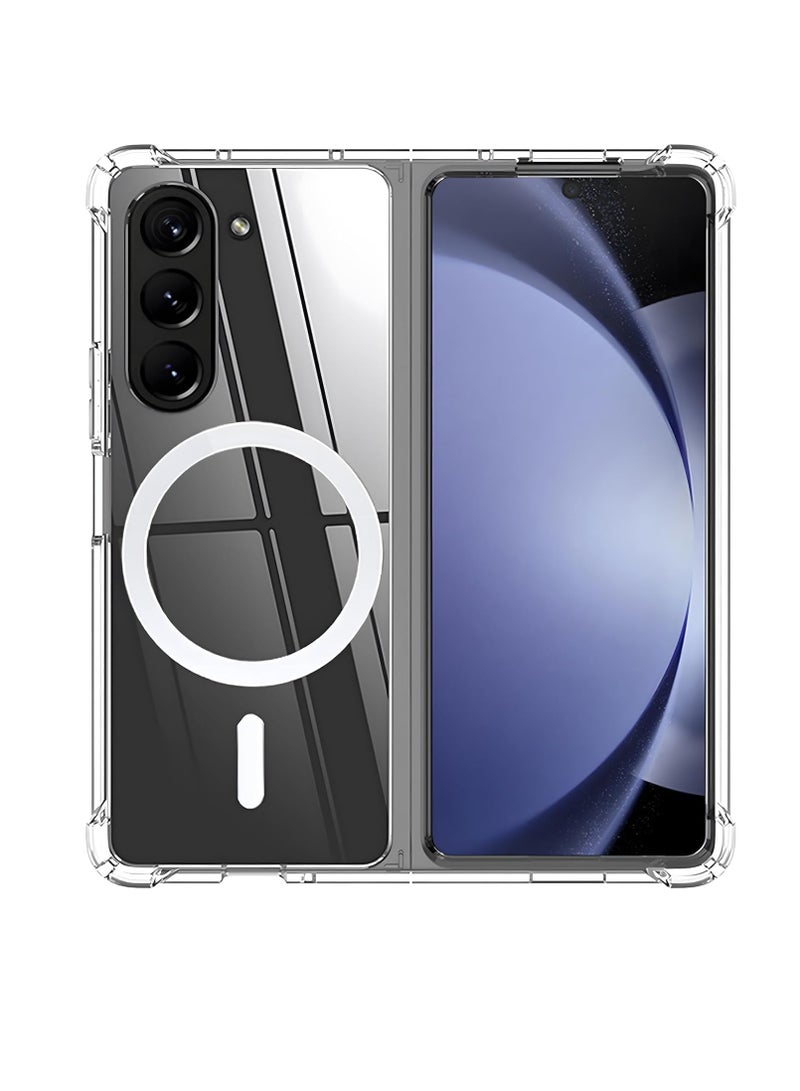 Aookay Case for Samsung Galaxy Z Fold 6 Clear Magnetic Compatible with Magsafe, Ultra-thin Transparent Anti-yellowing Protective Case, Hard PC Anti-scratch Protective Phone Case [Tempered Film Not Included] - Image 1