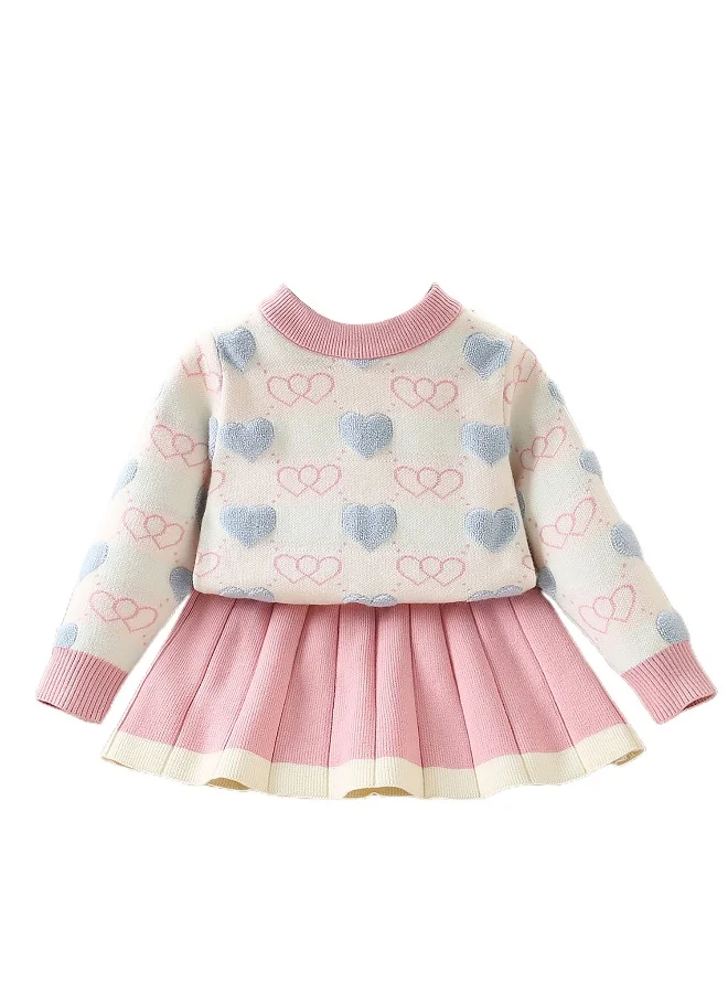 LITTLE SURPRISE BOX Heart Knit Dress