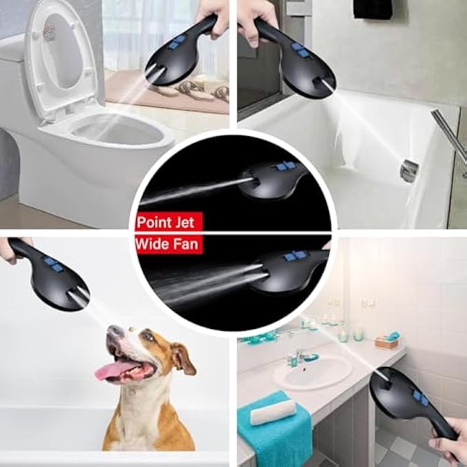 Removable 7Mode High Pressure Rain Shower Head with Handheld Spray  MultiFunction Handheld Combo for Cleaning Bathtubs Tiles  Pets Pressure Boosting Showerhead for Powerful Water Flow - Image 4
