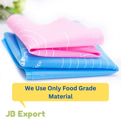JB Export Silicone Baking Mat Silicone Chapati Atta Kneading Mat Non-Stick Fondant Rolling Mat Stretchable for Kitchen Roti Chapati Cake – Multicolor - Image 4