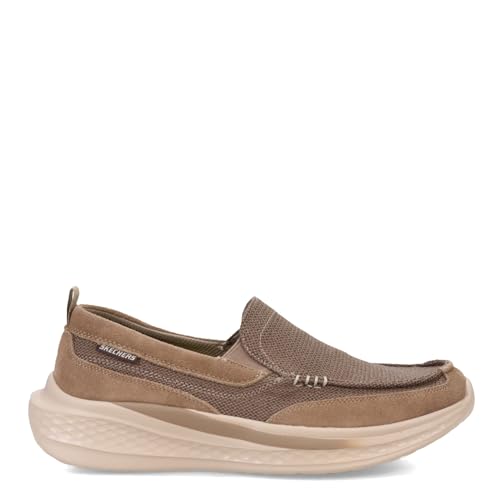 SKECHERS Slade - Munson Dual Gore Slip On W/Suede Overlays,Light Brown,12 Medium - Image 2