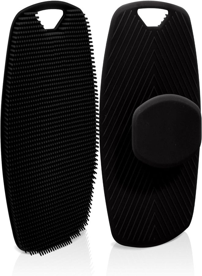 Rewup Premium Soft Silicone Back Scrubber Shower Bath Body Brush with Long Handle Dirt_Removal Back Scrubber | BPA-Free | For Men and Women-2 - Image 1