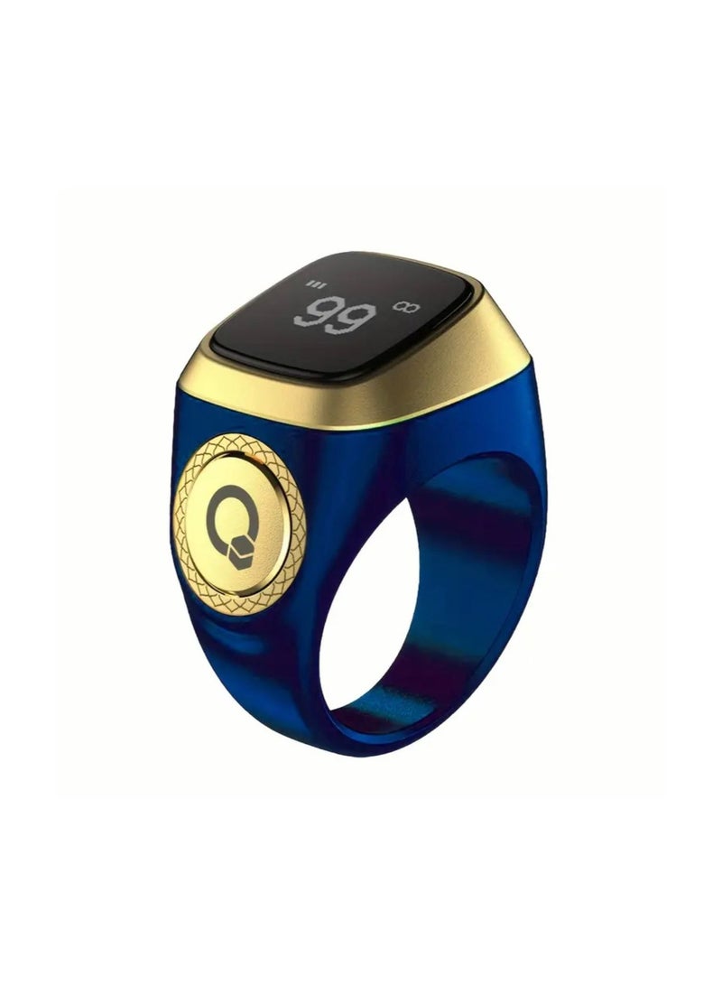 Smart Tasbeeh Ring! The ring is equipped with built-in Bluetooth to facilitate the connection of the Tasbeeh Ring with the Qibla Watch and mobile phone, and the OLED screen provides the best possible image quality and ensures low power consumption. In addition to a Tasbeeh counter to know and record the number, and a large high-capacity battery that lasts for 3 days of use. It can be charged anywhere via a USB cable to an adapter, power bank or computer!  - Image 2