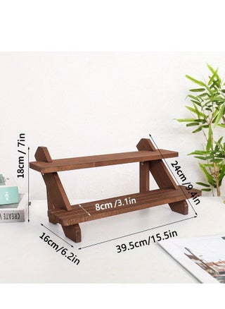 2-Layer Antique Wooden Display Rack, Multifunctional Jewelry & Dessert Organizer, Ideal for Home & Shops - pzsku/Z6F3EF564879F44B9BC72Z/45/_/1731655590/dd505a52-d4fd-4662-82de-47e145947439