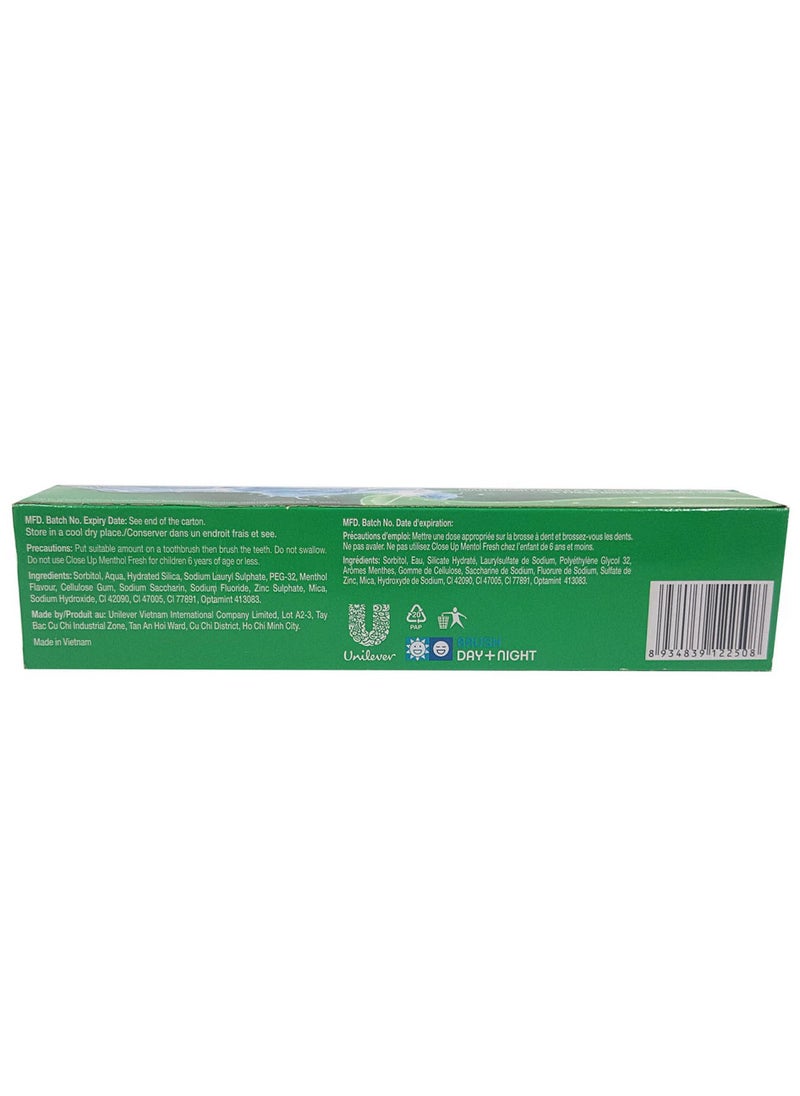 Closeup Pack Of 2 Closeup Toothpaste Menthol Fresh123ml  - Image 2
