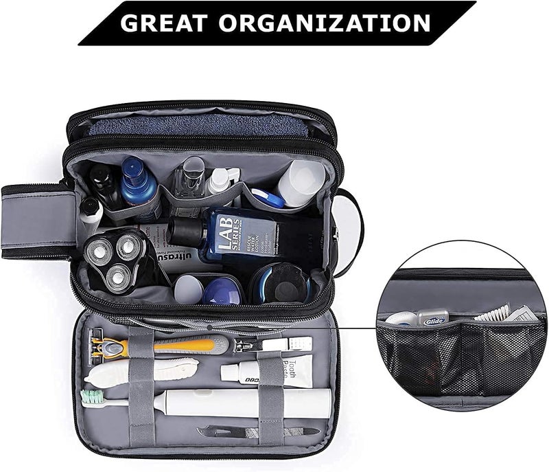 Handcuffs Toiletry Bag for Men & Women 16 Cms Waterproof Travel Pouch | Shaving Kit | Travel Accessories | Essentials | Cosmetic Organizer | Packing Cubes | Makeup Storage | Mens Gifts, Black, L - Image 5