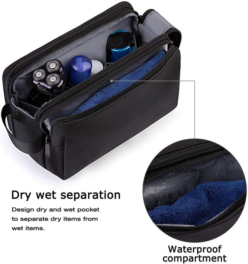 Handcuffs Toiletry Bag for Men & Women 16 Cms Waterproof Travel Pouch | Shaving Kit | Travel Accessories | Essentials | Cosmetic Organizer | Packing Cubes | Makeup Storage | Mens Gifts, Black, L - Image 3