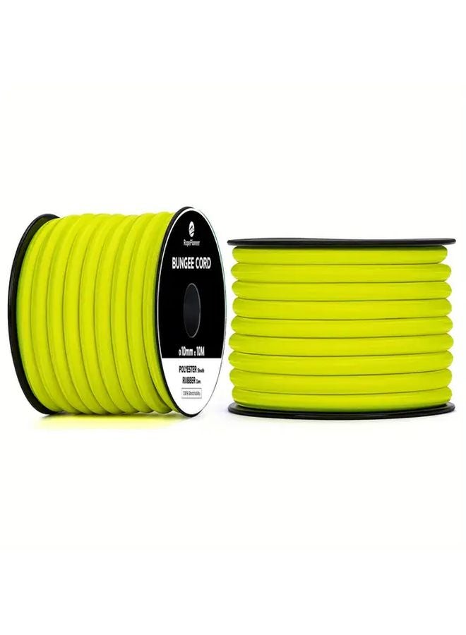 Neon Yellow Heavy Duty 10mm Bungee Cord 393 7 Inch Shock Cord For Outdoor Tent Trailer Cargo - Image 1