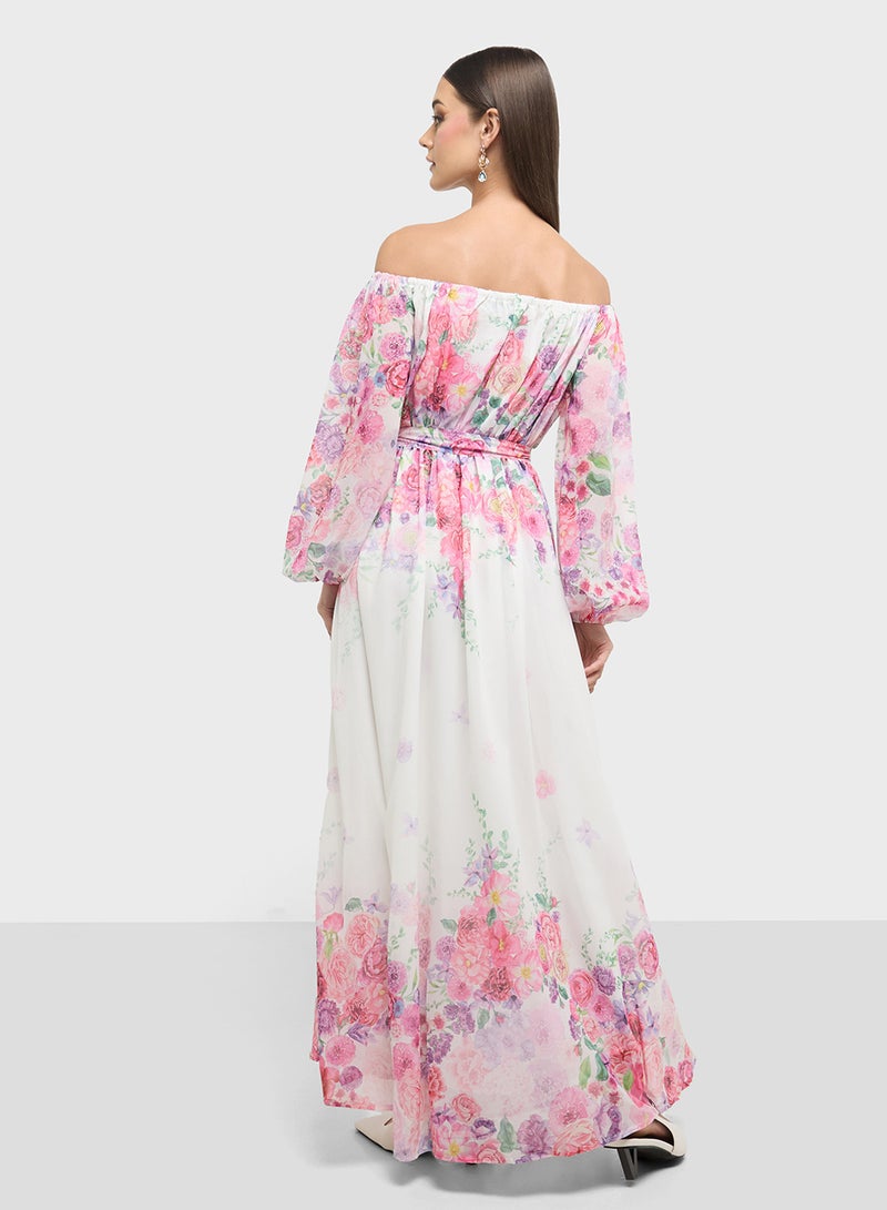 ELLA Floral Off-Shoulder Dress - Image 2