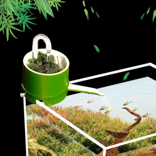 Gaderth Bamboo Tube Filter, Aquarium Hang On Filter with USB Water Pump, 3-in-1 Plastic Water Flow Device,Small Fish Tank Filter and Waterfall Decoration Filter - Image 1