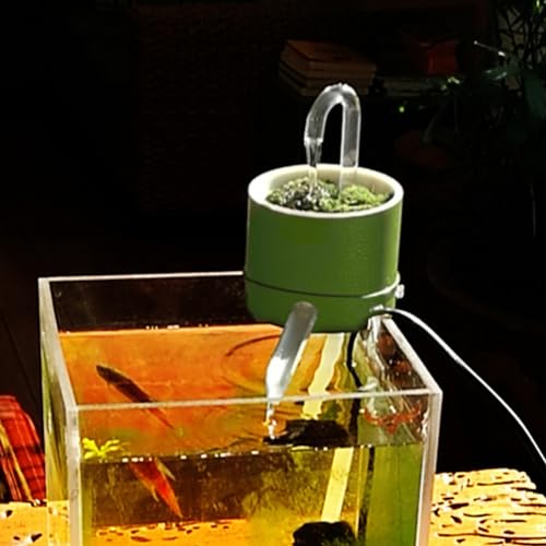 Gaderth Bamboo Tube Filter, Aquarium Hang On Filter with USB Water Pump, 3-in-1 Plastic Water Flow Device,Small Fish Tank Filter and Waterfall Decoration Filter - Image 5