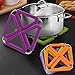 RELIANCER Set of 5 Silicone Trivet Mat Expandable Hot Pot Holder with Stainless Steel Frame for Home Kitchen Heat - Image 2