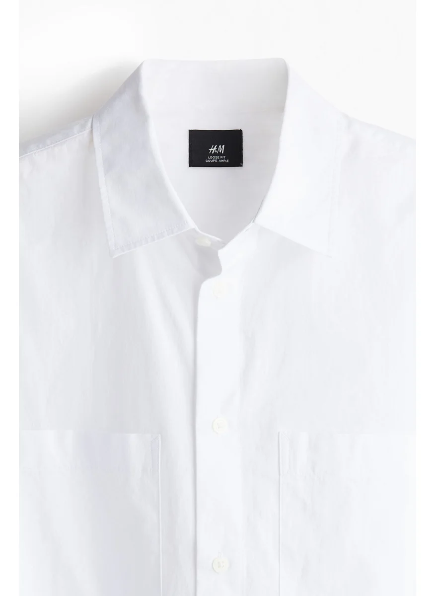 اتش اند ام Loose Fit Poplin Shirt