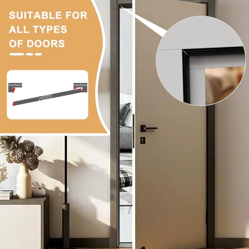 HASTHIP® 196 Inch Wedge Foam Window Weather Stripping - 5m Adhesive Window Gap Filler Strip Door Seal Strip Sound Proofing Rubber Frame Insulation Tape, Black - Image 5