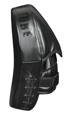 FightX Curved Boxing Mitts and Pads Leather Boxing Training Equipment MMA Focus Kickboxing Muay Thai Punch Speed Training Boxing Pads for Kids, Men & Women (Full Black) - Image 5