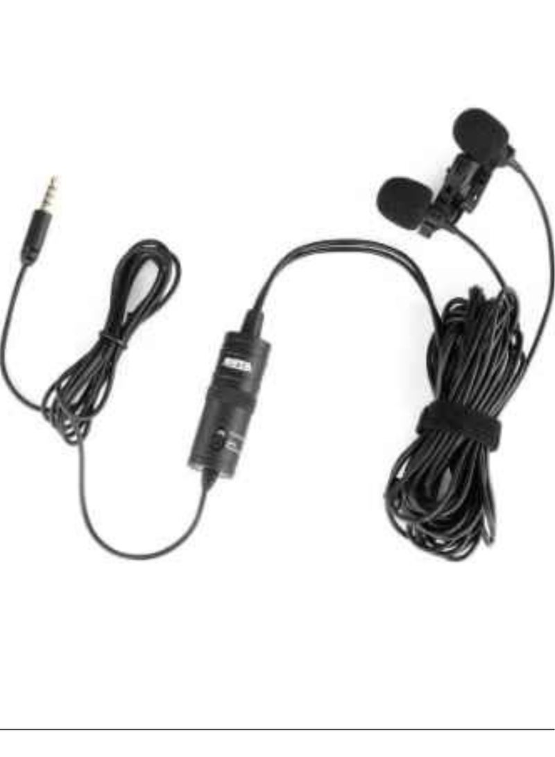 BOYA M1DM Dual Lavalier Microphone Black - Image 3