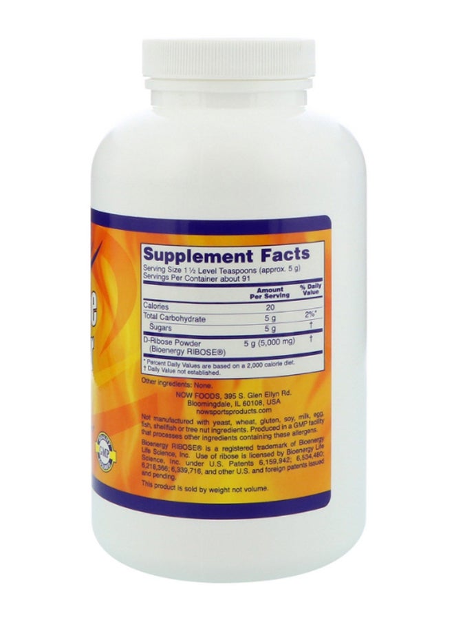 Now Foods D-Ribose 454g Powder - Image 2