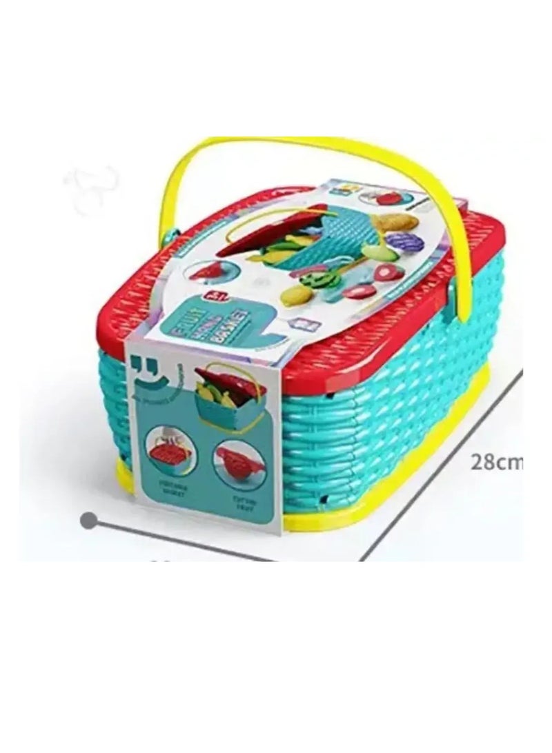 Generic Simulation Kitchen Fruit, Camping Portable Picnic Basket Play House Toy  - Image 2