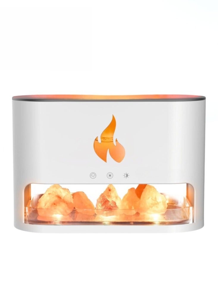 Denx An aromatic diffuser with a flame lighting effect in the form of Himalayan salt stones for distinctive lighting from DENX - Image 2