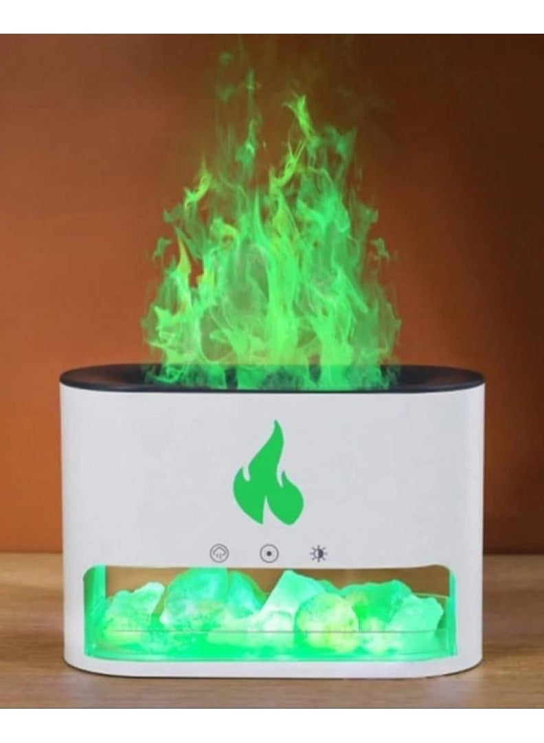 Denx An aromatic diffuser with a flame lighting effect in the form of Himalayan salt stones for distinctive lighting from DENX - Image 5