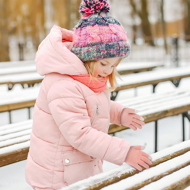 ONESING 3-24 Pairs Winter Knit Gloves for Kids - White Finger Gloves for Boys and Girls - Image 5