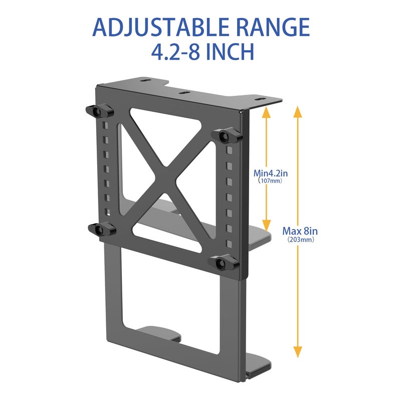 Monzlteck Adjustable Under Desk PC or NAS Mount Bracket Holderï¼ŒCompatible with Desktop NAS(Network Attached Storage),CPU,UPS,Small Form Factor Desktop Tower.Xbox Series x,OptiPlex7000/7010 - Image 5
