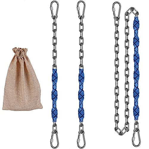 Dakzhou ZGCY 2 Stainless Steel Chains (84 ") Swing Chains, Heavy Duty Swing Hardware,4 Quick Connection Buckles, Indoor and Outdoor Playground Swings, hammocks, sandbags, 1000 lb Capacity - Image 1
