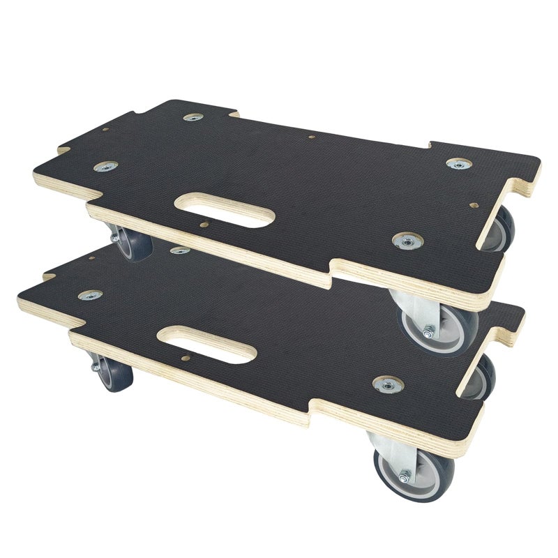 DrTakepeak Hard Wood Mover Spliceable Dolly 550Lbs Capacity (2 Packs) 4 Wheels Heavy Duty Furniture Moving Connectable Design Dollier Upgraded Transport Roller - Image 1