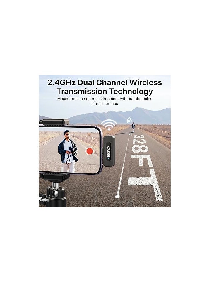 BY-V3 Combo 2.4G Wireless mic Kit TYPE-C & IOS + Charging Case