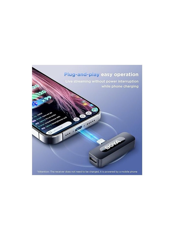 BY-V3 Combo 2.4G Wireless mic Kit TYPE-C & IOS + Charging Case