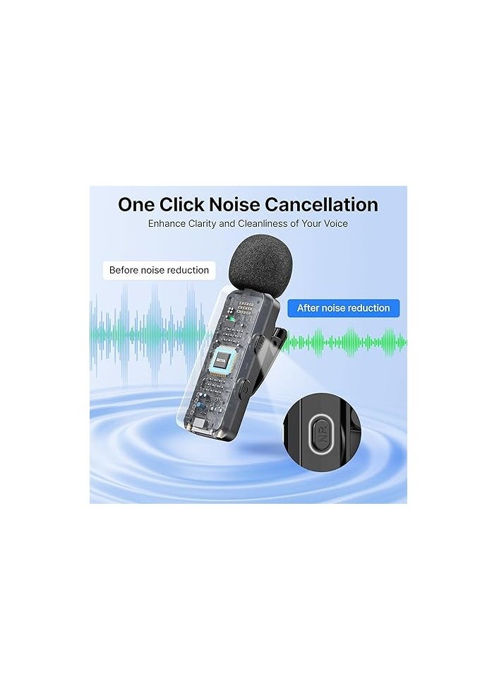 BY-V3 Combo 2.4G Wireless mic Kit TYPE-C & IOS + Charging Case