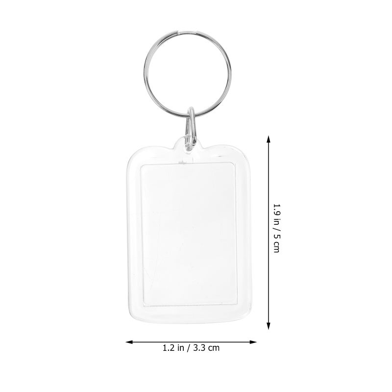 10pcs Blank Insert Photo Picture Frame Split Keychain 5*3.3cm - Image 4