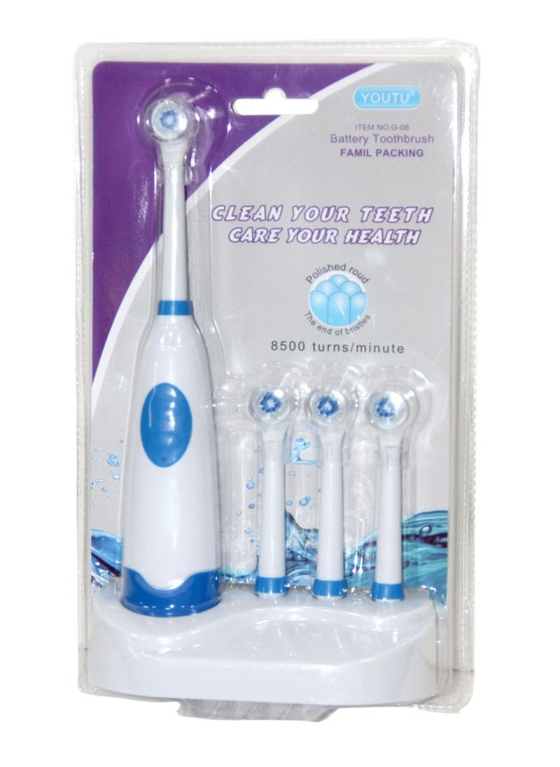 YOUTO Rechargeable Electric Toothbrush Blue/White  - Image 1